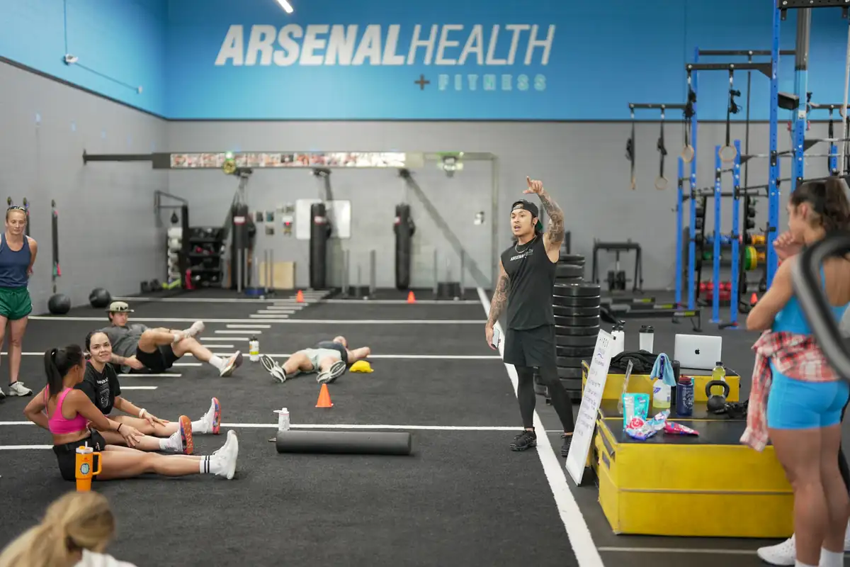 Arsenal Health group training classes in action